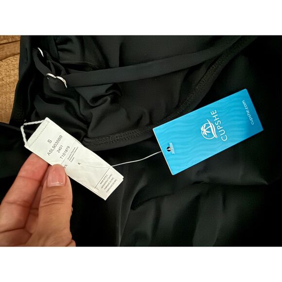 NWT Cupshe one piece Black Bathing Suit size Small - Picture 2 of 4